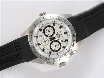 Tag Heuer Mercedes-Benz White Dial-Rubber Strap Replica Watch TAG6844