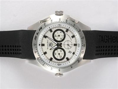 Tag Heuer Mercedes-Benz White Dial-Rubber Strap Replica Watch TAG6844