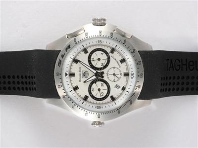 Tag Heuer Mercedes-Benz White Dial-Rubber Strap Replica Watch TAG9168