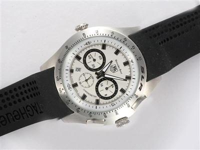 Tag Heuer Mercedes-Benz White Dial-Rubber Strap Replica Watch TAG9168