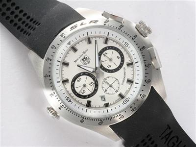 Tag Heuer Mercedes-Benz White Dial-Rubber Strap Replica Watch TAG9168