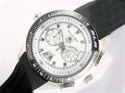 Tag Heuer Mercedes-Benz White Dial With Rubber Strap Replica Watch TAG4317
