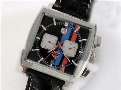 Tag Heuer Monaco Monza Black Dial And Strap-Deployment Buckle Replica Watch TAG1785