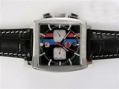 Tag Heuer Monaco Monza Black Dial And Strap-Deployment Buckle Replica Watch TAG4576