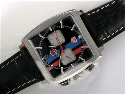 Tag Heuer Monaco Monza Black Dial And Strap-Deployment Buckle Replica Watch TAG4576