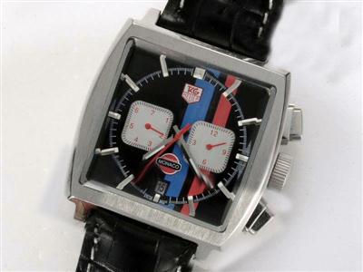 Tag Heuer Monaco Monza Black Dial And Strap-Deployment Buckle Replica Watch TAG4576