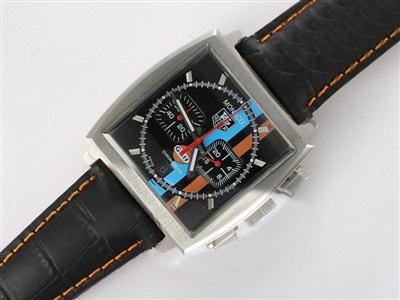 Tag Heuer Monaco Monza Black Dial And Strap-Deployment Buckle Replica Watch TAG9285