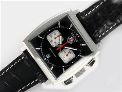 Tag Heuer Monaco Monza Black Dial-Deployment Buckle Replica Watch TAG8271