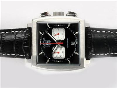 Tag Heuer Monaco Monza Black Dial-Deployment Buckle Replica Watch TAG8271