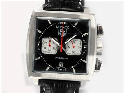Tag Heuer Monaco Monza Black Dial-Deployment Buckle Replica Watch TAG8271