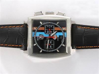 Tag Heuer Monaco Monza Black Dial Replica Watch TAG4136