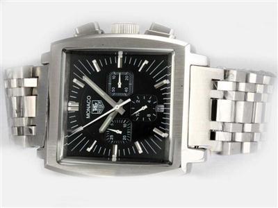 Tag Heuer Monaco Monza Black Dial Replica Watch TAG5445
