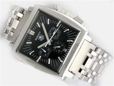 Tag Heuer Monaco Monza Black Dial Replica Watch TAG5445