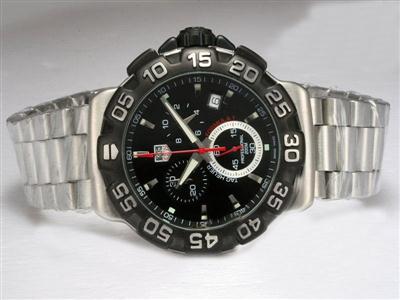 Tag Heuer Monaco Monza Black Dial Replica Watch TAG8057