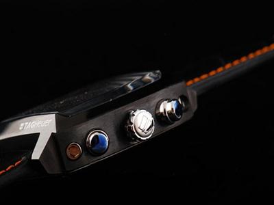 Tag Heuer Monaco Monza PVD Case With Black Dial And Black Leather Strap Replica Watch TAG8909