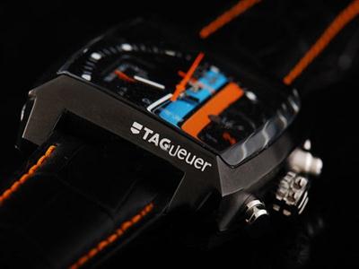 Tag Heuer Monaco Monza PVD Case With Black Dial And Black Leather Strap Replica Watch TAG8909