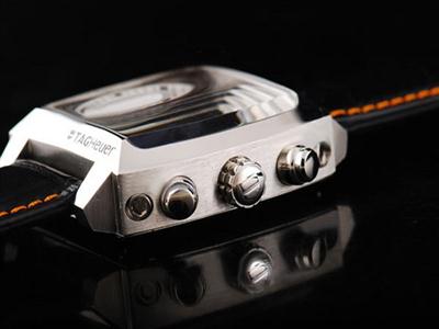 Tag Heuer Monaco Monza Silver Case With Silver Dial And Black Leather Strap Replica Watch TAG4462