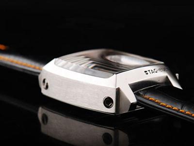 Tag Heuer Monaco Monza Silver Case With Silver Dial And Black Leather Strap Replica Watch TAG4462