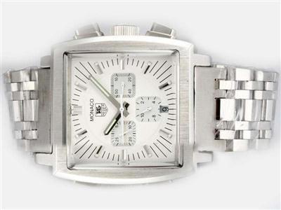 Tag Heuer Monaco Monza White Dial Replica Watch TAG3231