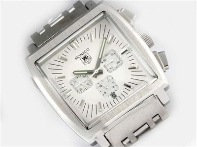 Tag Heuer Monaco Monza White Dial Replica Watch TAG3231