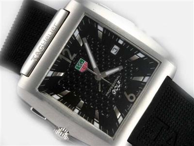 Tag Heuer Others Black Dial And Rubber Strap Replica Watch TAG6025