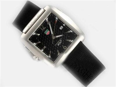 Tag Heuer Others Black Dial And Rubber Strap Replica Watch TAG6025