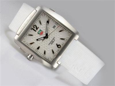 Tag Heuer Others White Dial And Rubber Strap Replica Watch TAG9340