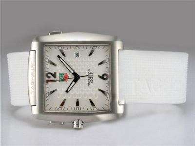 Tag Heuer Others White Dial And Rubber Strap Replica Watch TAG9340