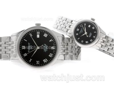 Tissot Le Lode Roman Markers with Black Dial-Couple Watch