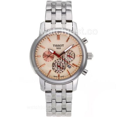 Tissot PRC200 Automatic Rose Gold Markers with Champagne Dial S/S-Sapphire Glass