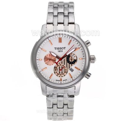 Tissot PRC200 Automatic Rose Gold Markers with White Dial S/S-Sapphire Glass