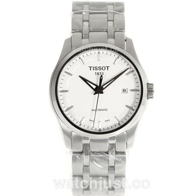 Tissot PRC200 Automatic Stick Markers with White Dial S/S