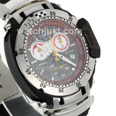 Tissot T-Race Working Chronograph PVD Case with Black Carbon Fibre Style Dial-Sapphire Glass