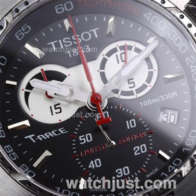 Tissot T-Race Working Chronograph PVD Case with Black Dial-Sapphire Glass