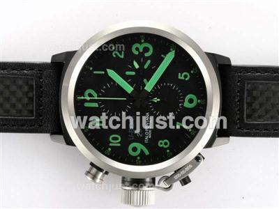 U-Boat FlightDeck Chronograph Swiss Valjoux 7750 Movement PVD Case-Green Marking