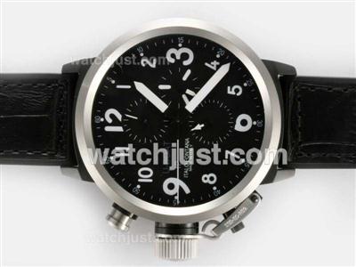 U-Boat FlightDeck Chronograph Swiss Valjoux 7750 Movement PVD Case-White Marking