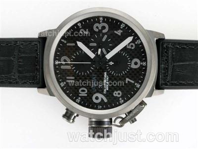 U-Boat FlightDeck Chronograph Swiss Valjoux 7750 Movement PVD Case with Black Carbon Fibre Style Dial