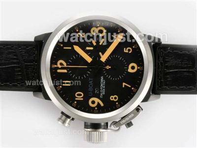 U-Boat FlightDeck Chronograph Swiss Valjoux 7750 Movement PVD Case-Yellow Marking