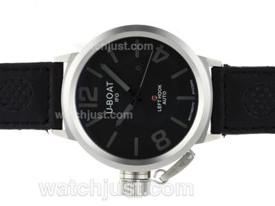 U-Boat Italo Fontana Automatic Black Dial with Gray Markers-Leather Strap