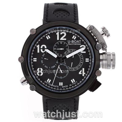 U-Boat Italo Fontana Automatic with Black Dial-Leather Strap