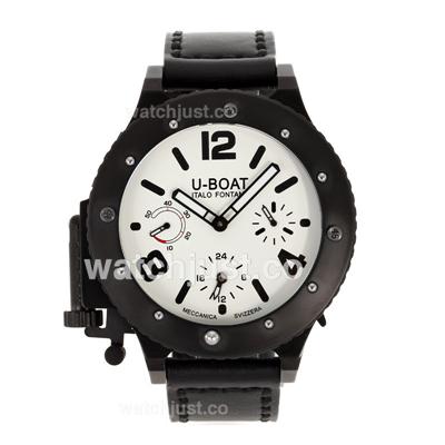 U-Boat Italo Fontana U-42 Manual Winding Power Reserve PVD Case with White Dial-Black Markers