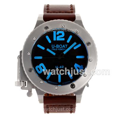 U-Boat Italo Fontana U-42 Manual Winding with Black Dial-Blue Markers