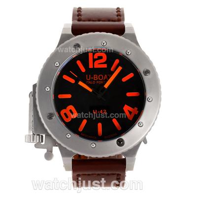 U-Boat Italo Fontana U-42 Manual Winding with Black Dial-Red Markers