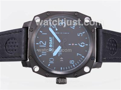 U-Boat Thousands of Feet Automatic PVD Case with Black Dial-Blue Marking