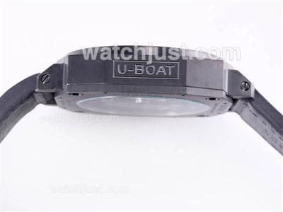 U-Boat Thousands of Feet Automatic PVD Case with Black Dial-Blue Marking