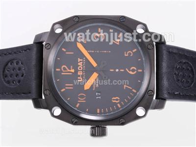 U-Boat Thousands of Feet Automatic PVD Case with Black Dial-Orange Marking