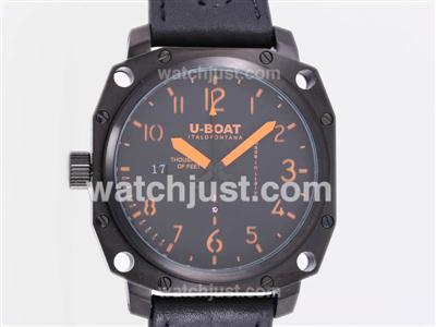U-Boat Thousands of Feet Automatic PVD Case with Black Dial-Orange Marking