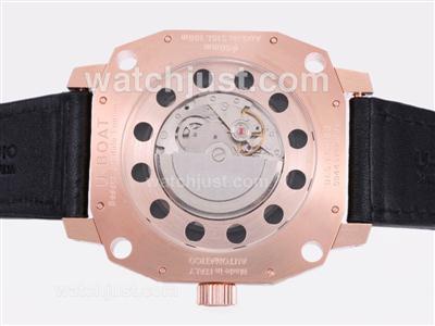 U-Boat Thousands of Feet Automatic Rose Gold Case with White Dial-Black Marking