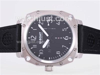 U-Boat Thousands of Feet Automatic with Black Dial-White Marking
