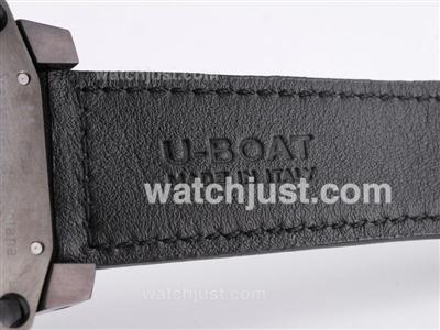 U-Boat Thousands of Feet PVD Case with Red Marking-Asia Unitas 6497 Swan Neck Movement